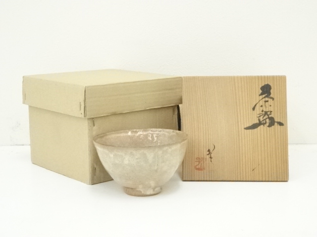 JAPANESE TEA CEREMONY / HAGI GLAZE TEA BOWL CHAWAN /